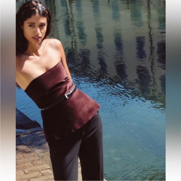 NWT ZARA burgundy Velvet Strapless Blouse size M
🚨 FINAL PRICE NO OFFER ACCEPT - Picture 5 of 15